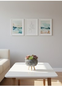 Resim Alba Home Decor Ahşap ayaklı Sukulent kaktüs arajman saksı 