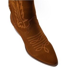 Resim Deery Hakiki Süet Taba Rengi Kadın Çizme Taba 