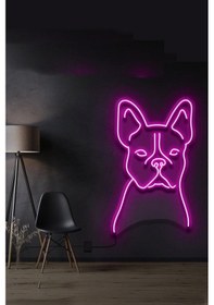 Resim Bulldog Neon Led Renkli 