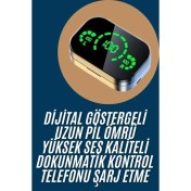 Resim Techno Stock 2025 Model Bluetooth Kulaklık Telefon Şarj Edebilen Çağrı Cevaplama Dijital Göstergeli 