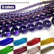 Resim 9 Renk Barok Cam Boncuk - 6mm/8mm/10mm, Şeffaf ve Işıltılı, DIY Takı, Bileklikler, Kolyeler ve Daha Fazlası İçin Mükemmel, DIY Takı Malzemeleri | Işıltılı Boncuklar | Pürüzsüz Dokulu 