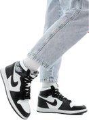 Resim Nike Air Jordan 1 Mid Erkek Deri Bilekli Günlük Spor Ayakkabı 