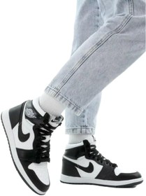 Resim Nike Air Jordan 1 Mid Erkek Deri Bilekli Günlük Spor Ayakkabı 