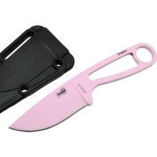 Resim Izula Esee 51455PNK Pembe Kamp Bıçağı 16 cm - Komple Metal, Plastik Kılıflı 