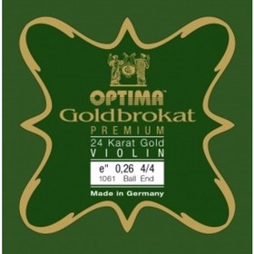 Resim Optima 631745 Goldbrokat Premium 24 Ayar Altın Keman Mi Teli | Gerçek Altın Kaplama ile Kararmaya Dayanıklı Yapı ve Sıcak Solist Tonları 