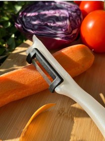 Resim Solingen Pırıltılı Beyaz Dik Soyacak Paslanmaz Alman Çeliği, Ergonomik Sap, Yüksek Keskinlik-257 Beyaz 