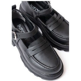 Resim 745-771 Siyah Kadın Günlük Yüksek Tabanlı Loafer Ayakkabı Siyah 