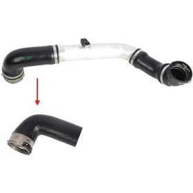 Resim TURBO HORTUMU METAL BORU HARİÇ OK İLE GÖSTERİLEN HORTUM E60 M57 D30 535D 11617799402 11617797696 
