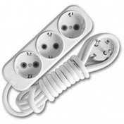 Resim Genel Markalar 7 Metre Kablolu Topraklı Üçlü 2 Lü Grup Priz Seyyar Uzatma Ara Kablosu 