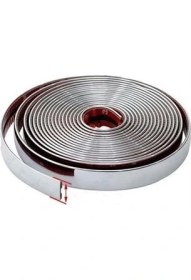 Resim Tiger Marketing 9 mm 3D Dekoratif Krom Nikelaj Şerit Çıta Panjur Şerit 10 Metre 