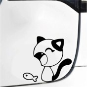 Resim Ne Verelim Size Kedi ve Balık Su Geçirmez Çıkarılabilir 2 Parça 20*18 cm 