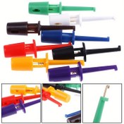 Resim 10 Adet Renkli Multimetre Kurşun Teli Test Probı Kanca Klips Seti - Elektronik & Laboratuvar Çalışmaları için Yalıtımlı Tutma Kolu ile Dayanıklı Metal & Plastik Tutucular, Kolay Kurulum, Multimetre Aksesuarları|Güvenli Bağlantı Özelliği|Dayanıklı Plastik Yapı 