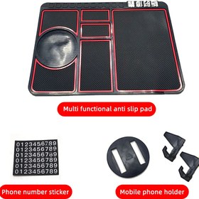 Resim pazariz Araç İçi Kaydırmaz Ped 3D Numaratör Telefon Tutucu Torpido Çok Fonksiyonlu Araçiçi Aksesuar 