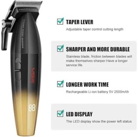 Resim Vgr Saç Kesme Profesyonel Saç Düzeltici Elektrikli Kesme Akülü Saç Kesme Makinesi 9000RPM Giyotin Clipper Erkekler Için V-003 