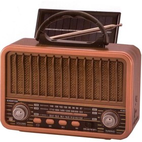 Resim TREND Everton Rt-834 Bluetooth Radyo-TF card-usb-Kumandalı Nostaljik Radyo Solar Güneş Panelli 