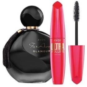 Resim Avon Far Away Glamour Edp 50ml + Ultra Volume Mascara Blackest Black KEBPACK7 