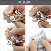 Resim CNGZSHOP Metal Çıt Çıtlı Düğme Pensesi Ve Düğme Aparatları Gömlek, Elbise Kıyafet Düğme Aparatı 