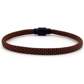 Resim Kahverengi Siyah Paracord Ipli Miknatisli Erkek Bileklik M012F Çok Renkli 