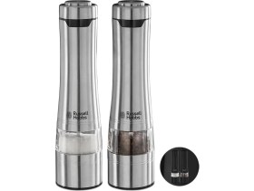 Resim Braventa Collection Russell Hobbs Elektrikli Tuz ve Karabiber Öğütücü Seti, Baharat Değirmenleri, Paslanmaz Çelik, Seram 