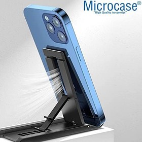 Resim Microcase Masaüstü Katlanabilir Mandallı Telefon Tablet Tutucu Stand 6 Kademeli - AL3490 Siyah 