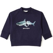 Resim Lacivert Figür Baskılı Unisex Çocuk Sweatshirt 