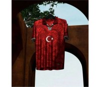 Resim Türkiye Özel Tasarımlı Kırmızı Temalı Yetişkin Forması 