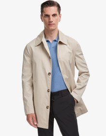 Resim Cacharel Bej Slim Fit Pamuk Karışımlı Gömlek Yaka Trençkot 