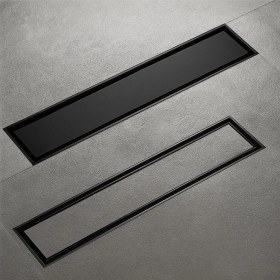 Resim Fause Komple Çelik Seramik Uyumlu Ankastre Lineer Duş Kanalı 60 Cm Siyah Ksz105-60-b Siyah 