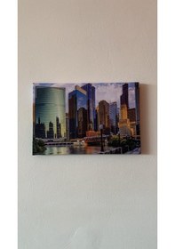 Resim Göl Ve Gökdeklen Manzaralı Natürel Tasarım Ahşap Çerçeve Ev İşyer 