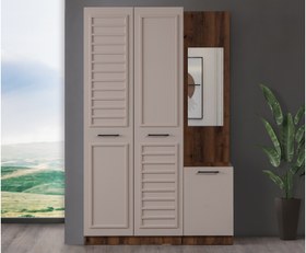 Resim POLO ASKILIKLI AYNALI PORTMANTO VESTİYER 