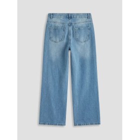 Resim LC Waikiki Lcw Kids Mavi Wideleg Fiyonklu Kız Çocuk Jean Pantolon 