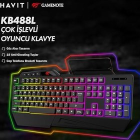 Resim Havit Gamenote KB488L Gaming RGB Işıklı Oyuncu Klavyesi - AntiGhosting 