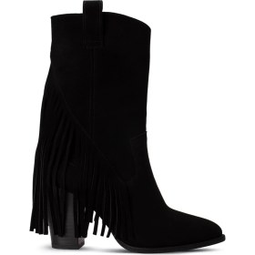 Resim Deery Hakiki Süet Siyah Western Püsküllü Kadın Bot - E4467ZSYHC01 