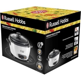 Resim Hepta Collection Russell Hobbs Orta Boy Pirinç Pişirici, Paslanmaz Çelik/beyaz, Yapışmaz Kaplama, Bulaşık Makinesinde 