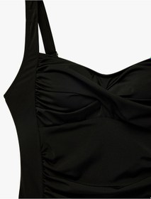 Resim Koton Kalp Yaka Drape Detaylı Kalın Askılı Mayo Siyah 6sak20010mm 40 