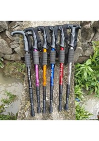 Resim Elmpaly Hafif Ayarlanabilir Yürüyüş Bastonu - Ergonomik T Tutamak, Şok Emilimli, Alüminyum 