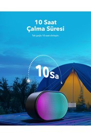 Resim Anker Soundcore Pyro Mini Bluetooth Hoparlör - Çoklu Işık Efektleri - 6W'lık Güçlü Ses - 10 Saat Çalma Süresi - Siyah - A31A0 