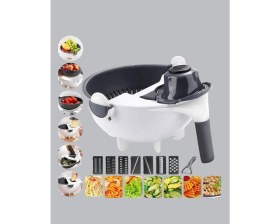Resim Zero Land Muratech 5 Fonksiyonlu Döner Re Süzgeçli Çok Amaçlı Sebze Doğrayıcı Kaymaz Tabanlı 