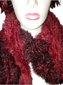 Resim Kadın Kırçıllı Uzun Bordo Boyunluk Bordo 