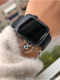 Resim FERRO Marka 42 MM Kasa Çap , Adım Sayar , Amoled Ekran, Siyah Silikon Kordon Kadın Akıllı Kol Saati 