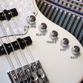 Resim Cort NJS4BK Bas Gitar | 4 Telli Siyah - Çantalı 