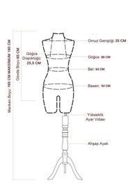 Resim Manken İstanbul 36 Beden Tel Kafalı Ahşap Kollu Pantolon Giyebilen Terzi Mankeni Vitrin Mankeni 