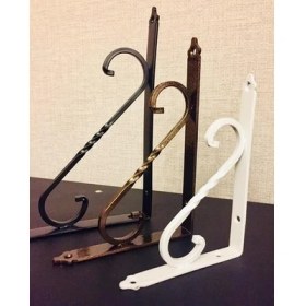 Resim Ersa Ferforje Dekoratif Raf Altı Raf Ayağı Beyaz 135 x 190 mm 