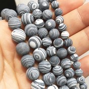 Resim 91/61/46/36 adet Siyah ve Beyaz Çizgili Agat Mat Boncuklar, 4-10mm Buzlu Taş Yuvarlak Gevşek Boncuklar DIY Takı Yapımı, Bileklik, Kolye, El Sanatları Malzemeleri 