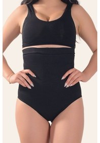 Resim Ayarlanabilir Toparlayıcı Korse Doğum Sonrası Emzirme Korse Siyah 