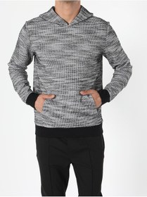 Resim Colin's Regular Fit Kapüşonlu Desenli Gri Erkek Sweatshirt CL1055418_Q1.V1_MGA 