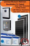 Resim N&D Lighting Çamaşır/bulaşık Makinesi+buzdolabı+tv Short Mono Solar Paket 8kwp 