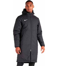 Resim Nike Football Synthetic Fit Loose Fit Jacket Erkek Bol Kesim Kapüşonlu Mont Parka Siyah Siyah 