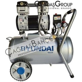 Resim Hyundaı Hm2550S 50 Litre Sessiz Ve Yağsız Hava Kompresörü 