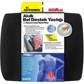Resim Automix Visco Akıllı Bel Destek Yastığı Siyah 